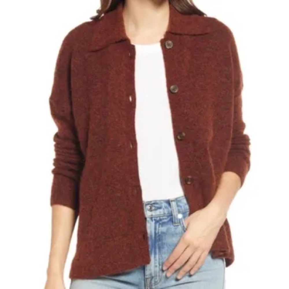 Madewell Carrabelle Polo Cardigan 🧸 🤎